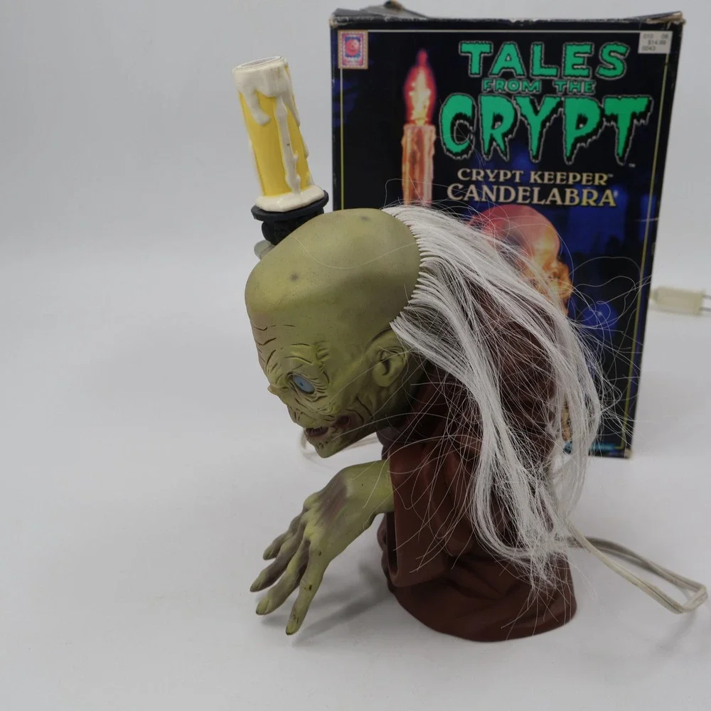 Trendmasters Tales from the Crypt Keeper Candelabra Vintage 1996 Brown Light Up